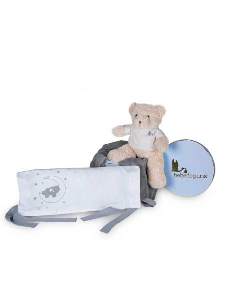 Set Regalo Bebé Almohadón Personalizado gris